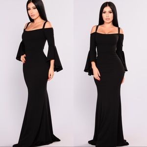 Black Fashion Nova Convertible Strap Dress